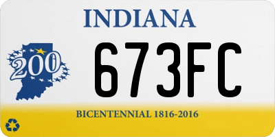 IN license plate 673FC