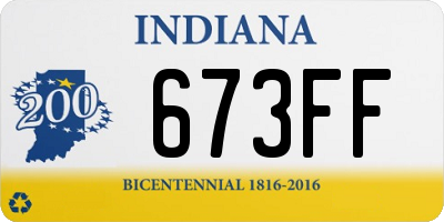 IN license plate 673FF