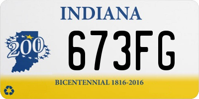 IN license plate 673FG