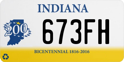 IN license plate 673FH