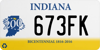 IN license plate 673FK