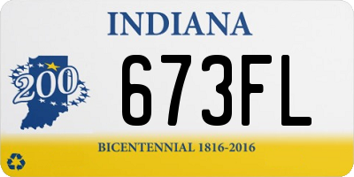 IN license plate 673FL