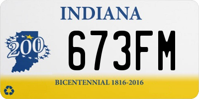 IN license plate 673FM