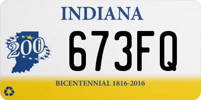IN license plate 673FQ