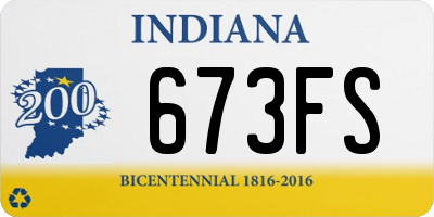 IN license plate 673FS