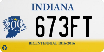 IN license plate 673FT