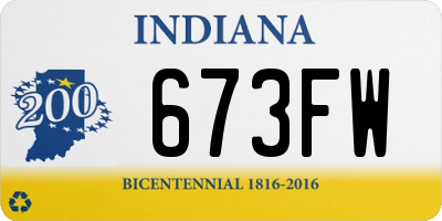 IN license plate 673FW