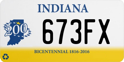 IN license plate 673FX