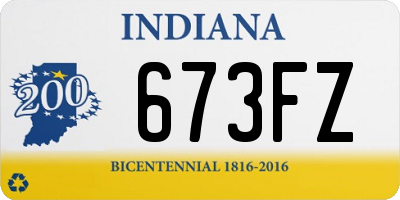 IN license plate 673FZ