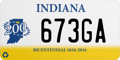 IN license plate 673GA