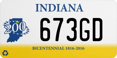 IN license plate 673GD