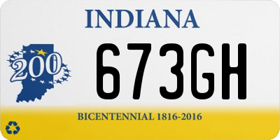 IN license plate 673GH
