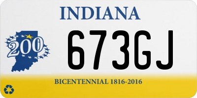 IN license plate 673GJ