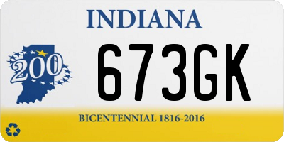 IN license plate 673GK