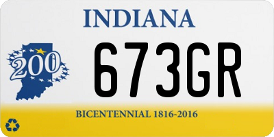 IN license plate 673GR
