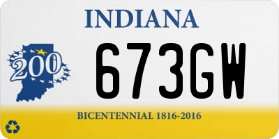 IN license plate 673GW