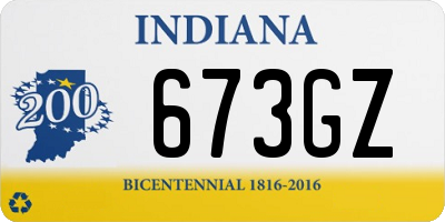 IN license plate 673GZ