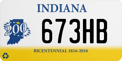 IN license plate 673HB