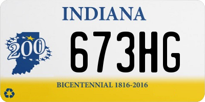 IN license plate 673HG
