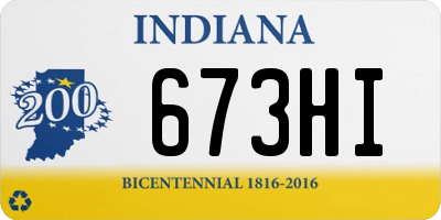 IN license plate 673HI