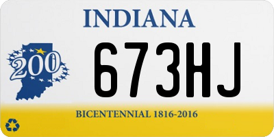 IN license plate 673HJ