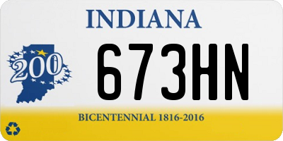 IN license plate 673HN