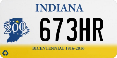 IN license plate 673HR