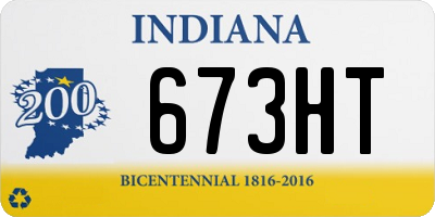 IN license plate 673HT