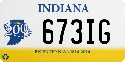 IN license plate 673IG