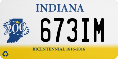 IN license plate 673IM