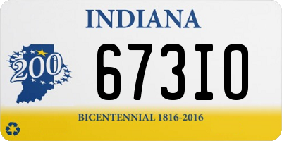 IN license plate 673IO