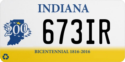 IN license plate 673IR