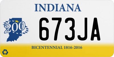 IN license plate 673JA