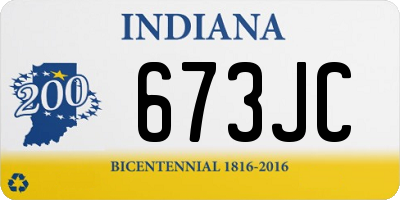 IN license plate 673JC