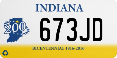 IN license plate 673JD