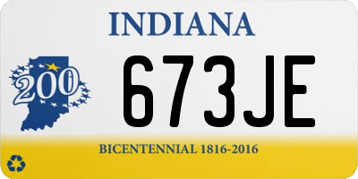 IN license plate 673JE