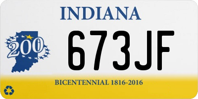 IN license plate 673JF