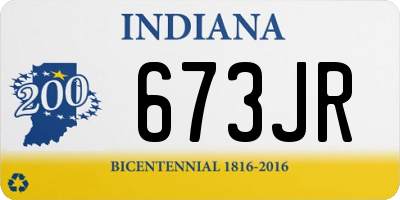 IN license plate 673JR