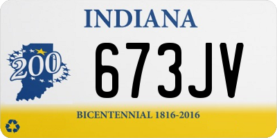 IN license plate 673JV