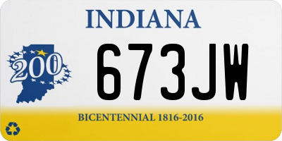 IN license plate 673JW