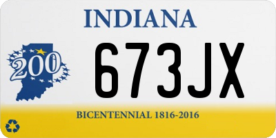 IN license plate 673JX