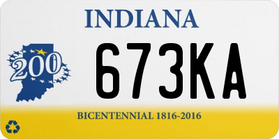 IN license plate 673KA