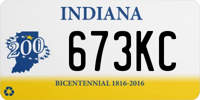 IN license plate 673KC