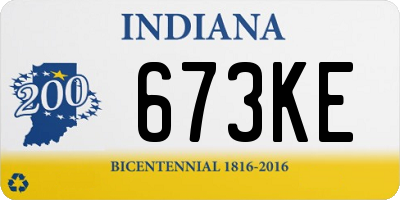 IN license plate 673KE