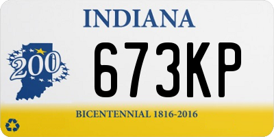 IN license plate 673KP
