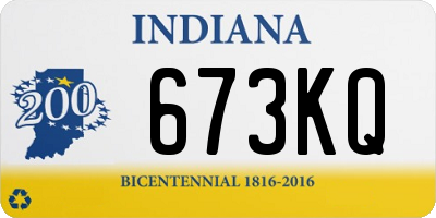 IN license plate 673KQ