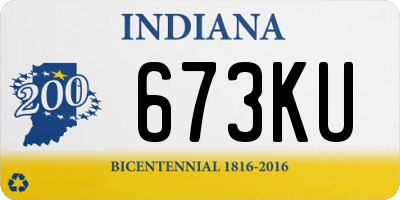 IN license plate 673KU