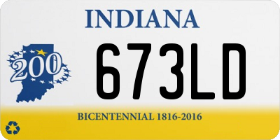 IN license plate 673LD
