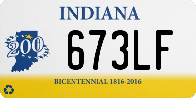 IN license plate 673LF