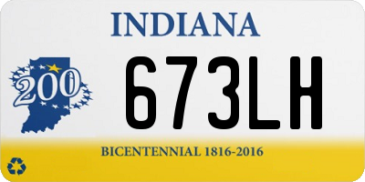 IN license plate 673LH